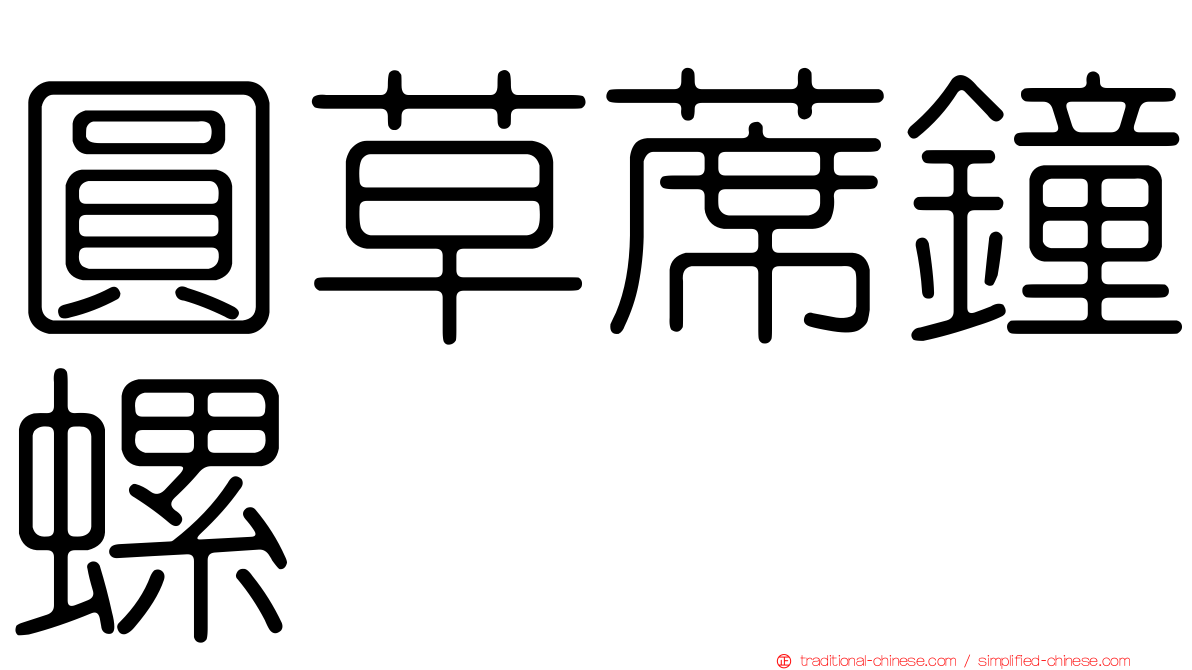 圓草蓆鐘螺