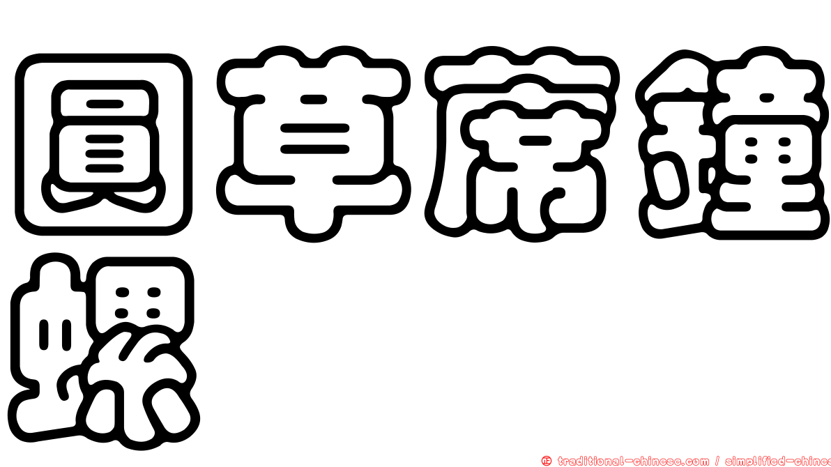 圓草蓆鐘螺