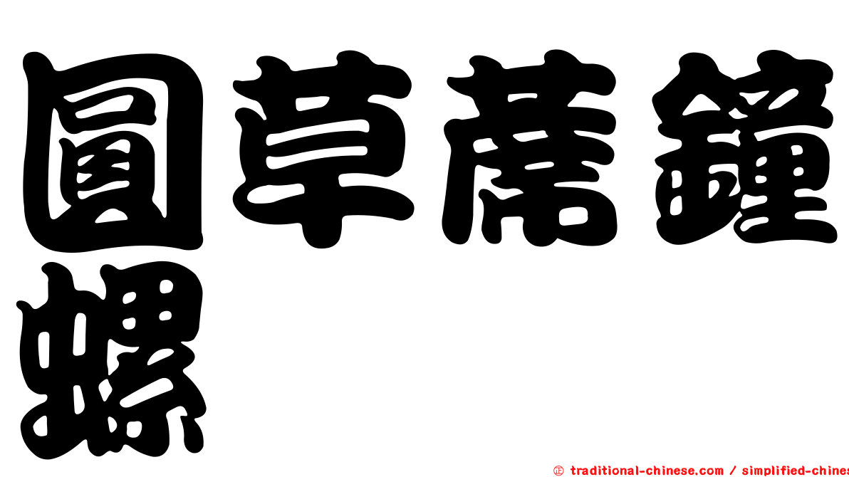 圓草蓆鐘螺