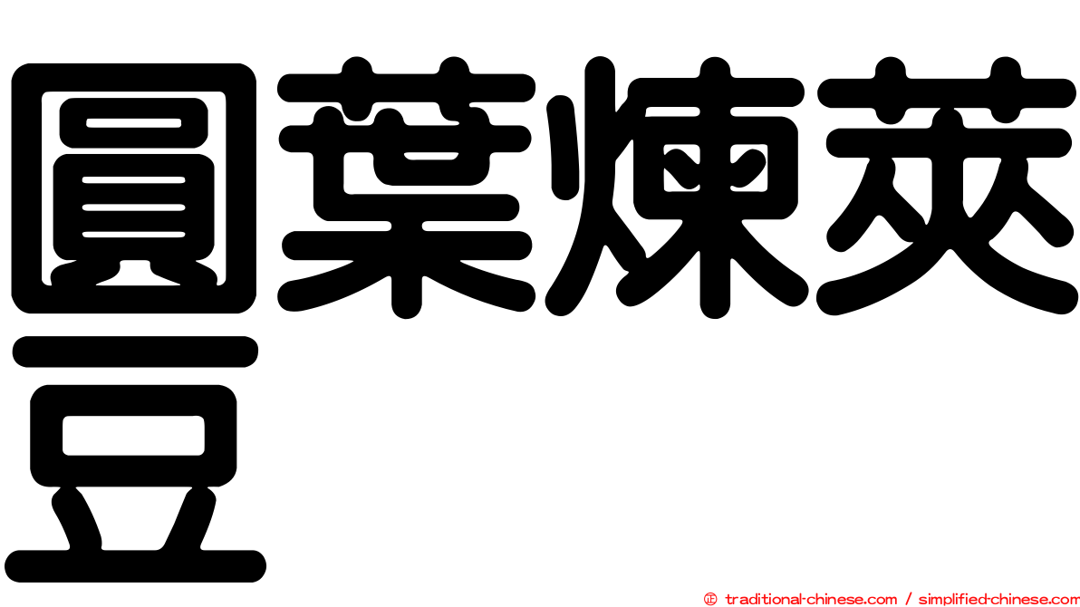 圓葉煉莢豆