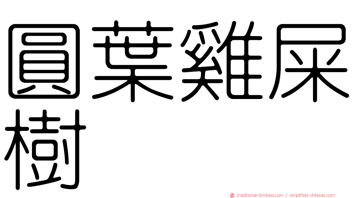 圓葉雞屎樹
