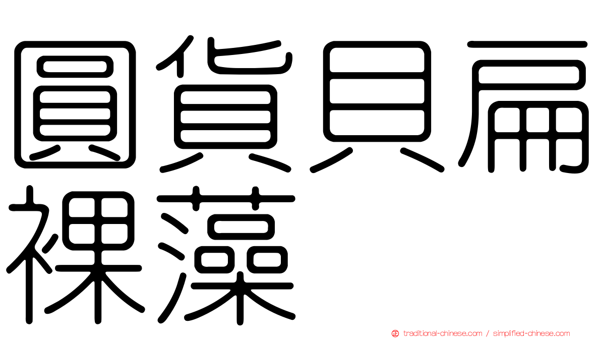 圓貨貝扁裸藻