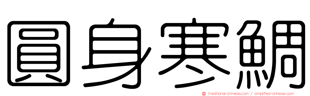 圓身寒鯛