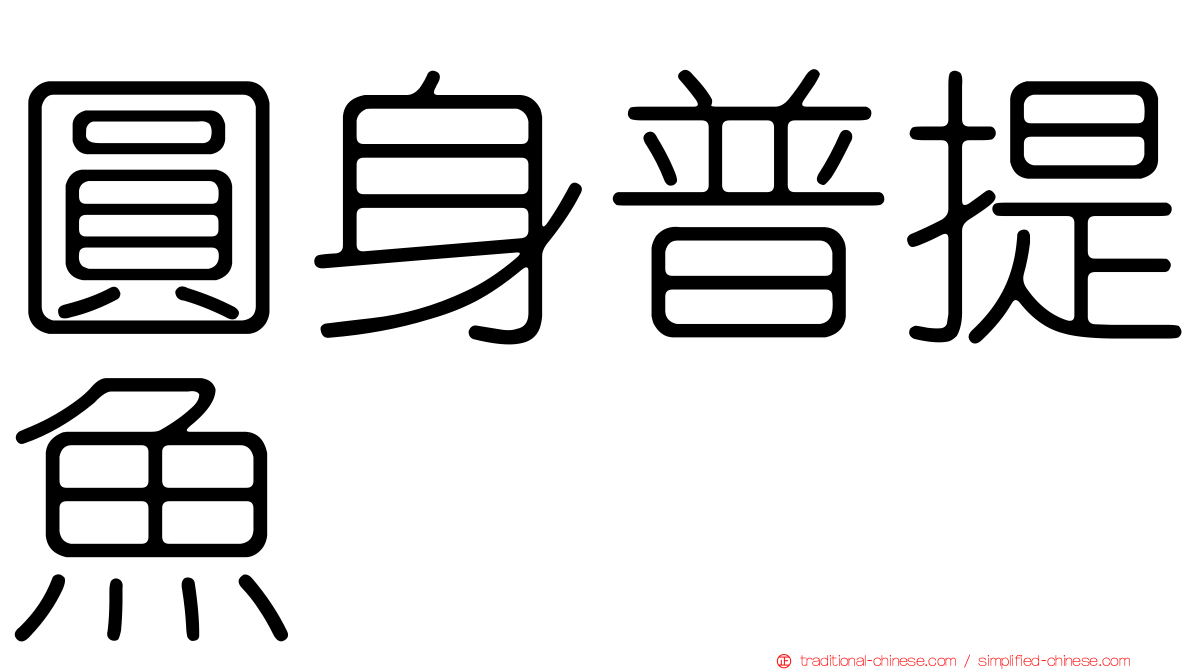 圓身普提魚