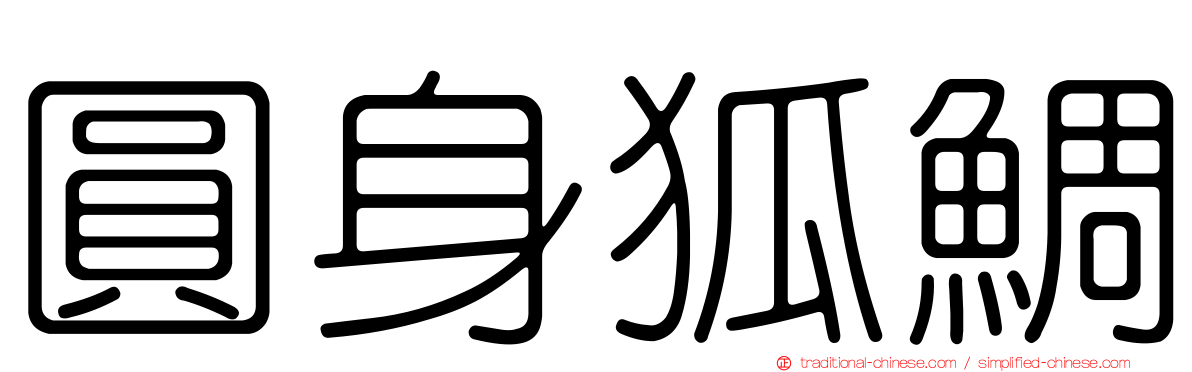 圓身狐鯛