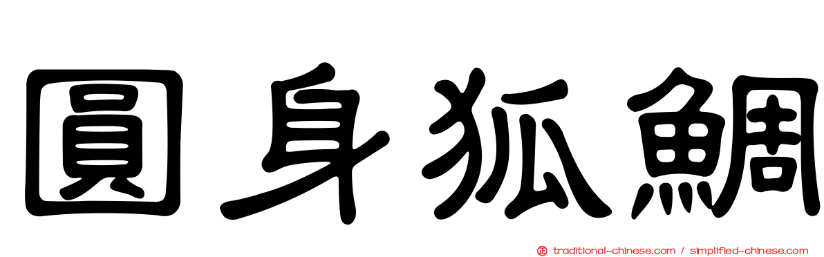 圓身狐鯛