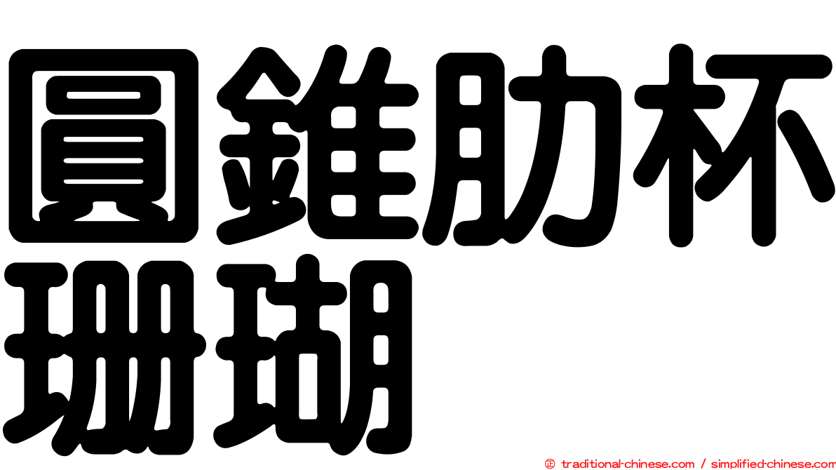 圓錐肋杯珊瑚
