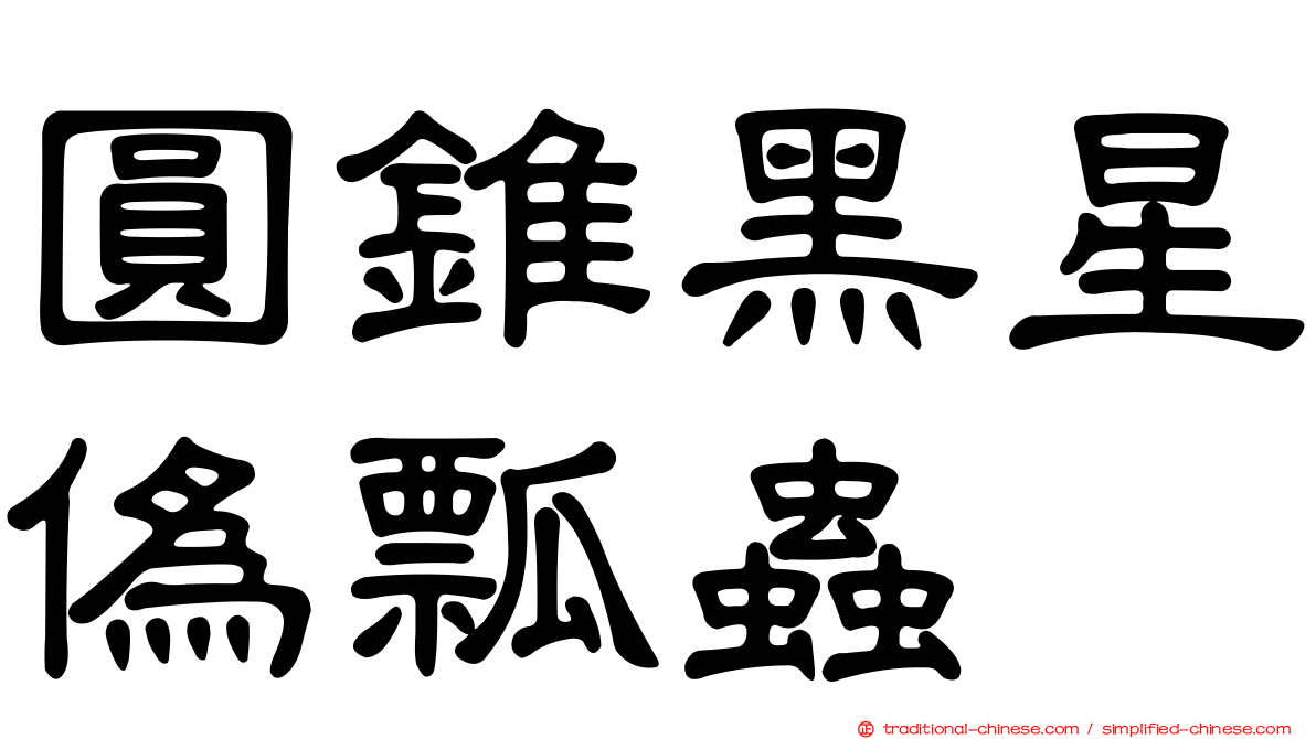 圓錐黑星偽瓢蟲