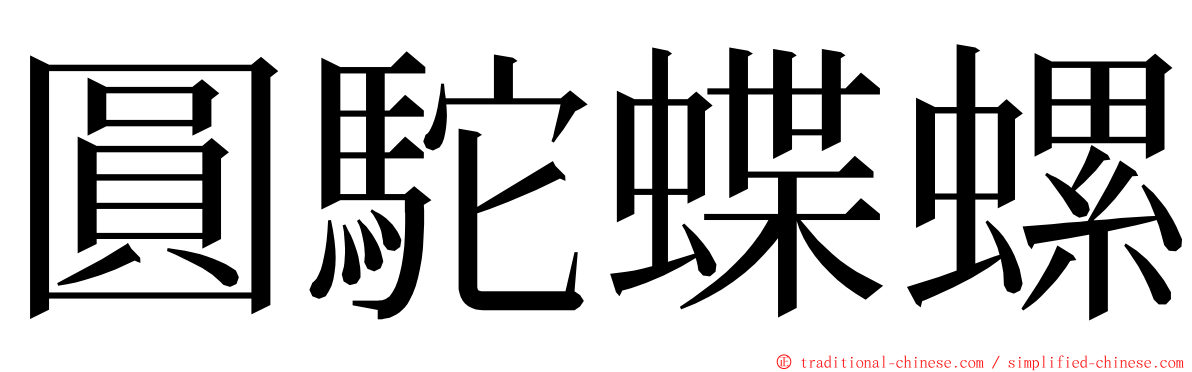 圓駝蝶螺 ming font
