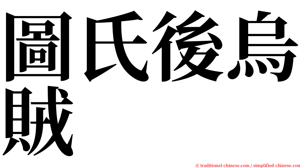 圖氏後烏賊 serif font