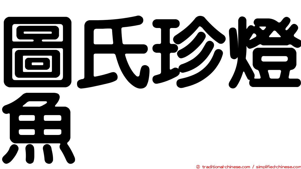 圖氏珍燈魚