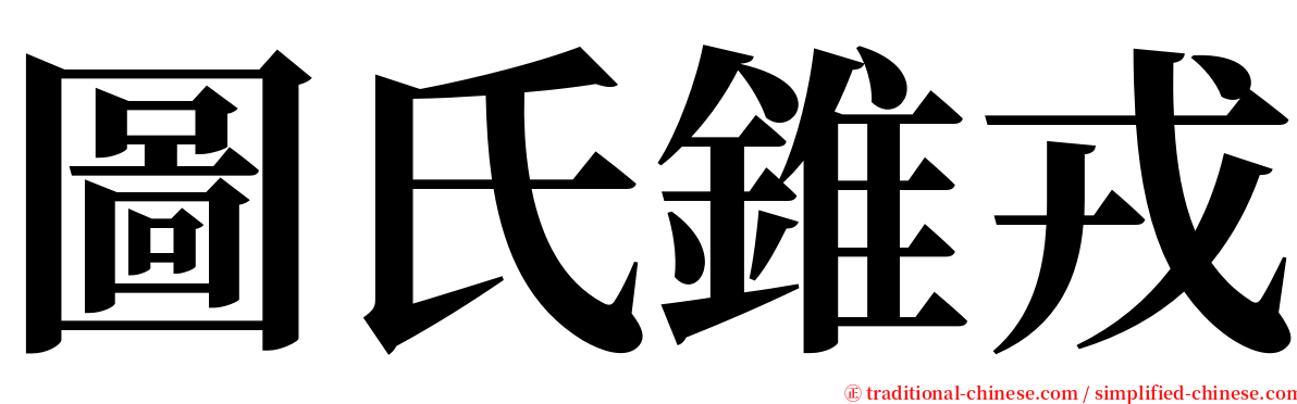 圖氏錐戎 serif font