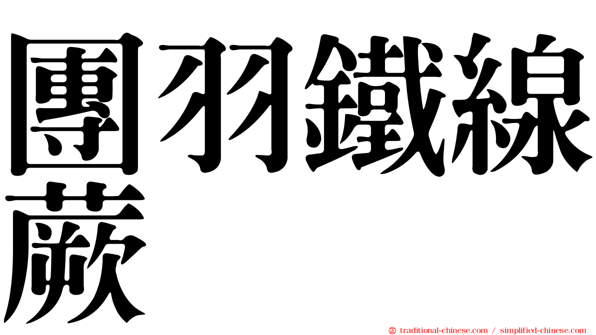 團羽鐵線蕨