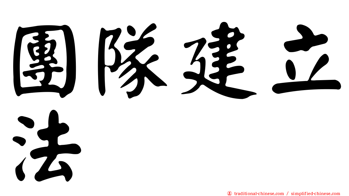 團隊建立法