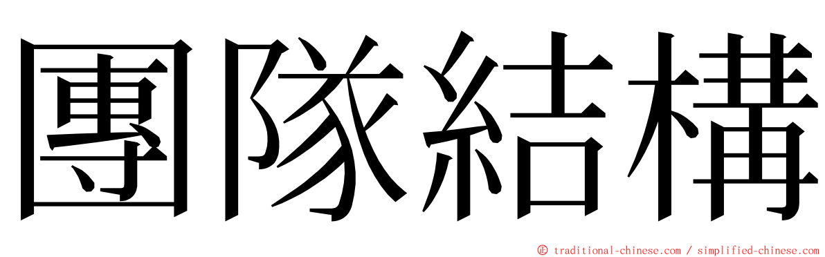 團隊結構 ming font