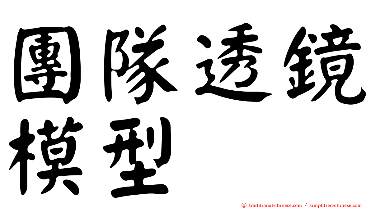 團隊透鏡模型