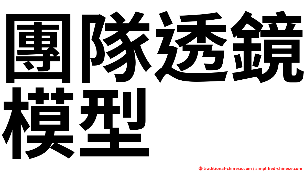 團隊透鏡模型