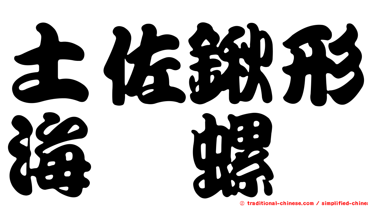 土佐鍬形海螄螺