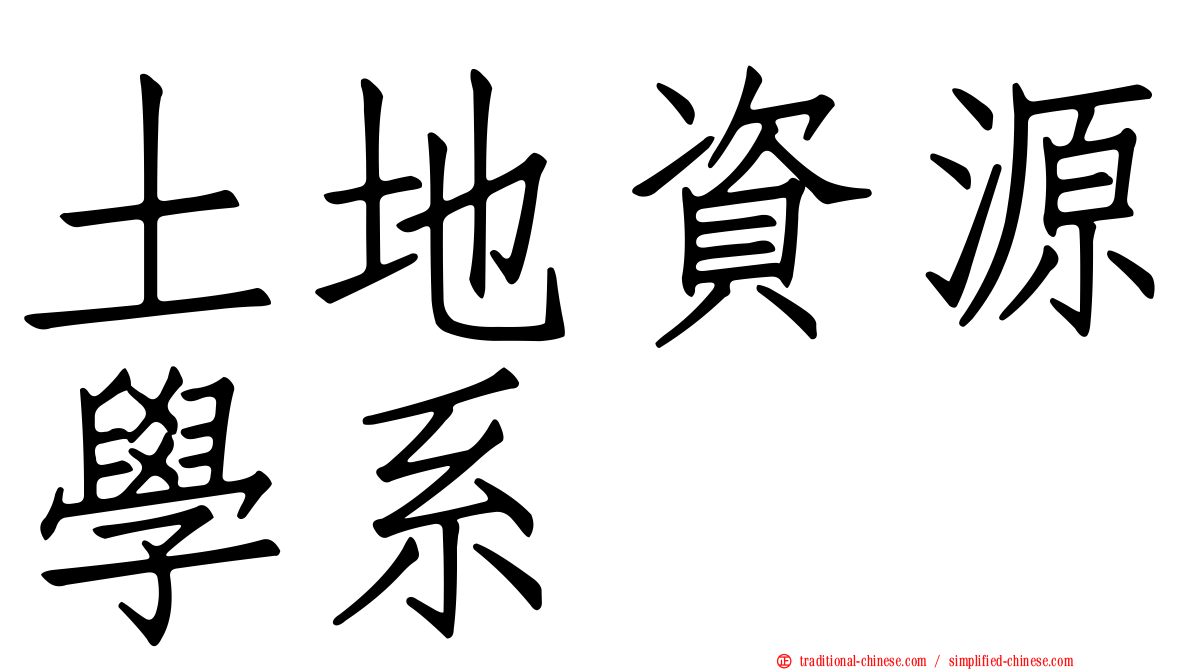 土地資源學系