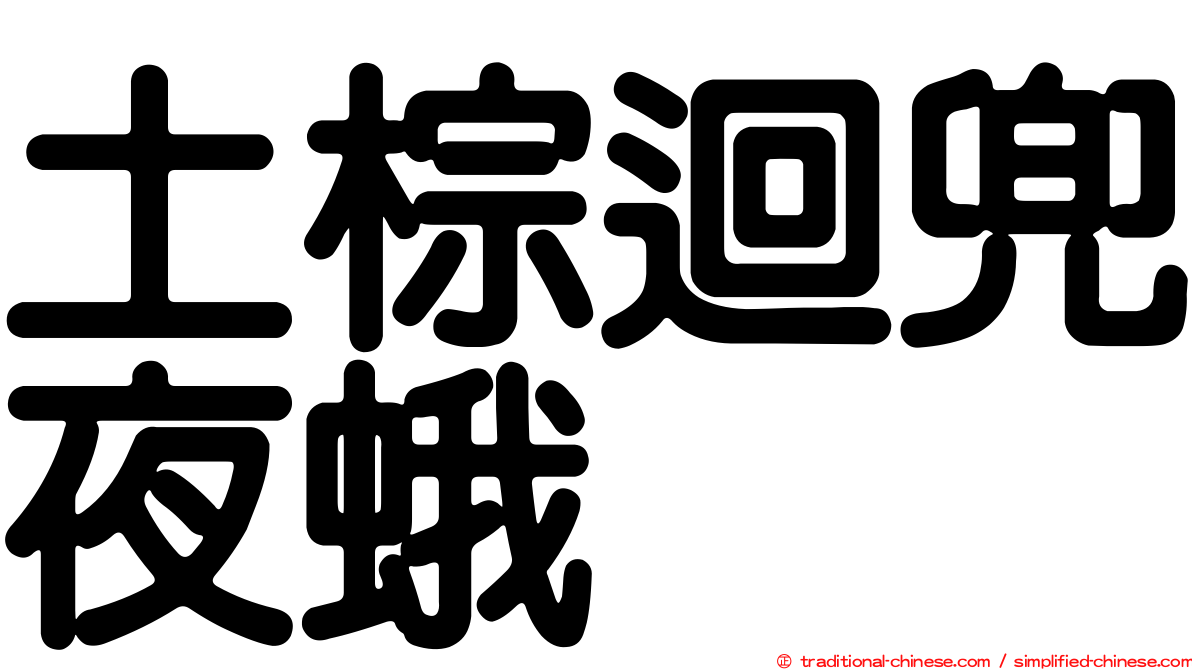 土棕迴兜夜蛾