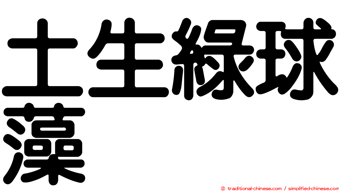 土生綠球藻