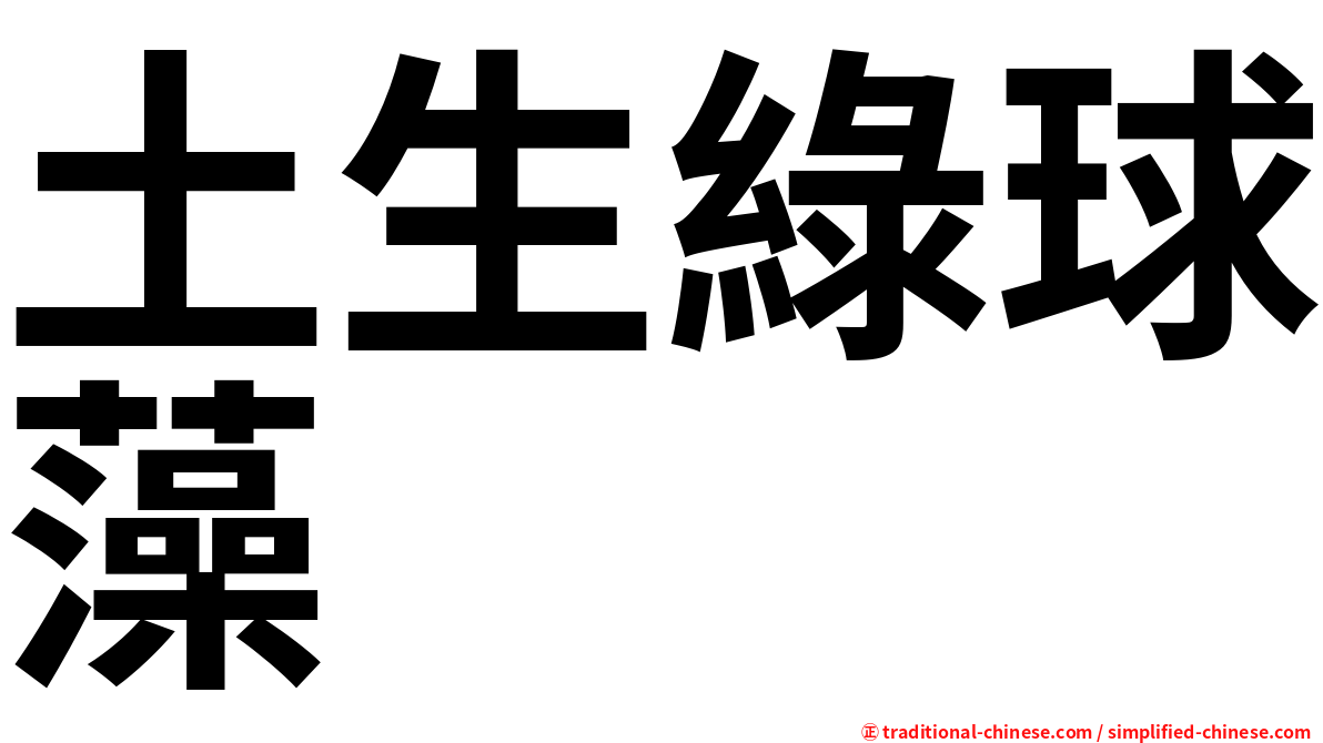 土生綠球藻