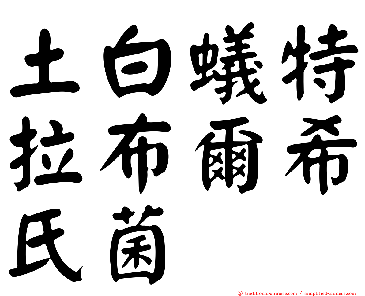 土白蟻特拉布爾希氏菌