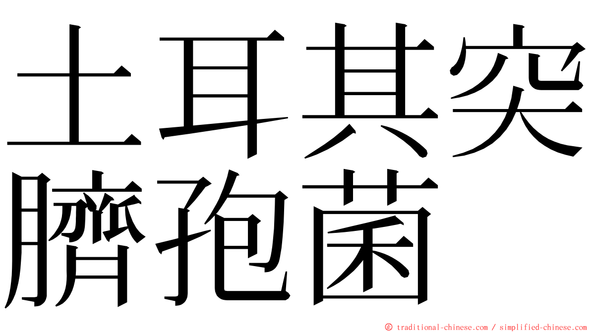 土耳其突臍孢菌 ming font