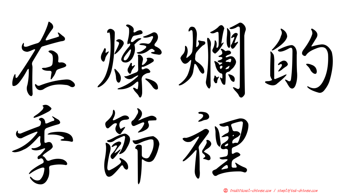 在燦爛的季節裡