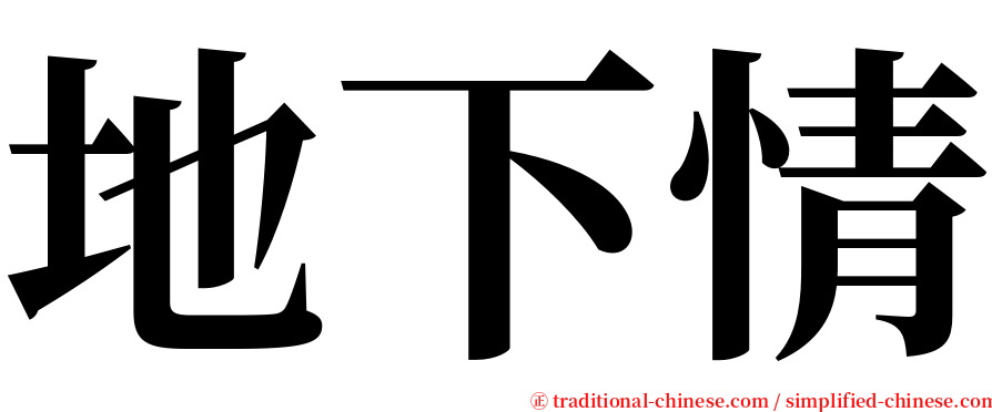 地下情 serif font