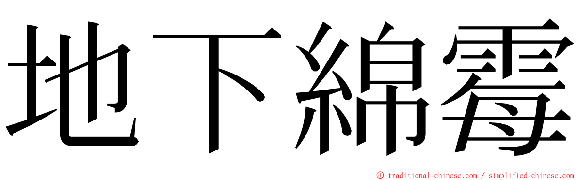 地下綿霉 ming font