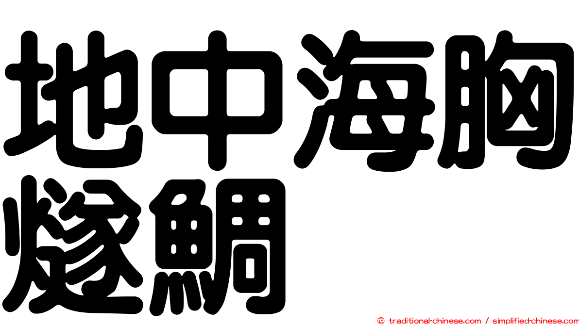地中海胸燧鯛