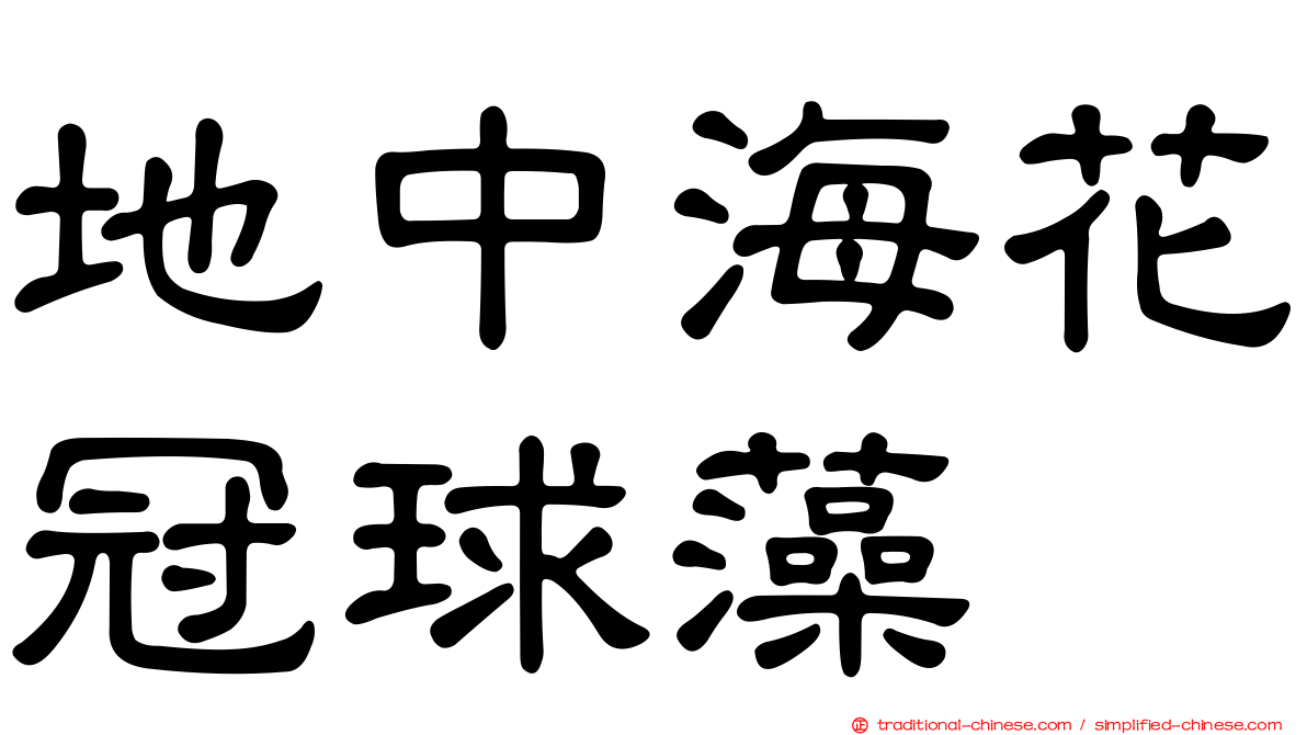 地中海花冠球藻