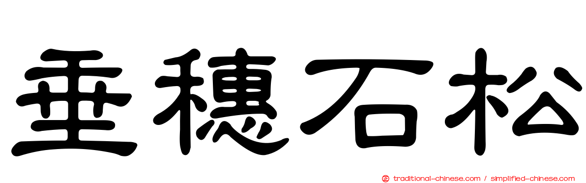 垂穗石松
