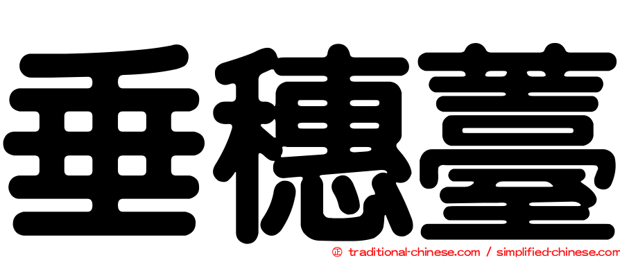 垂穗薹