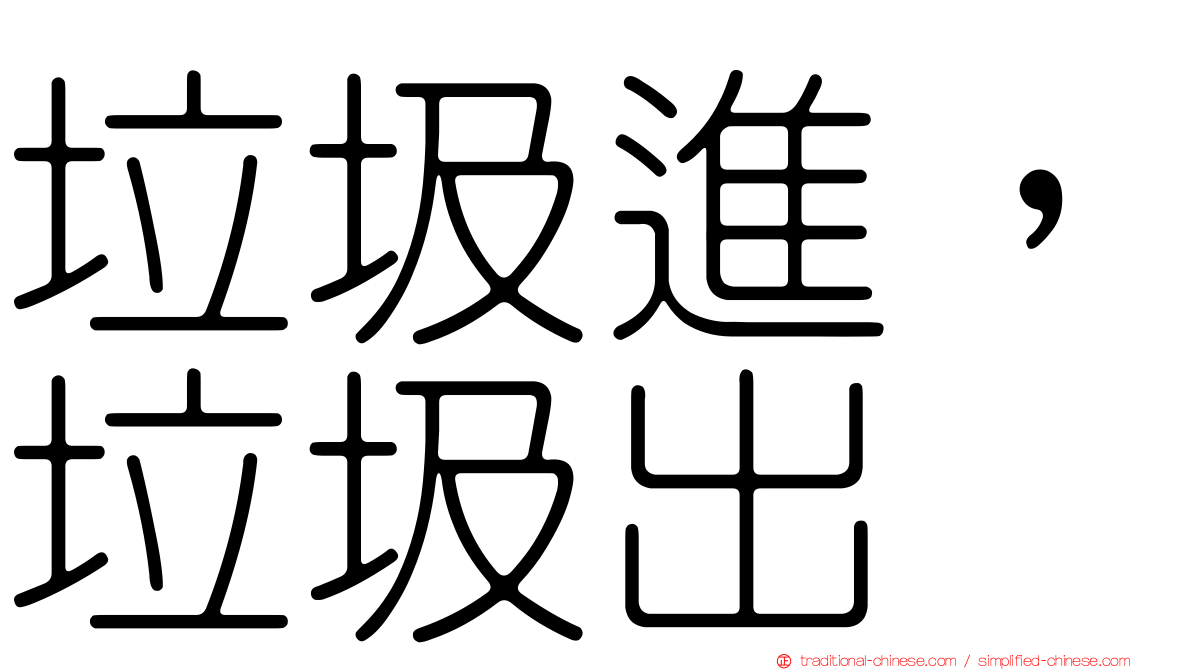 垃圾進，垃圾出