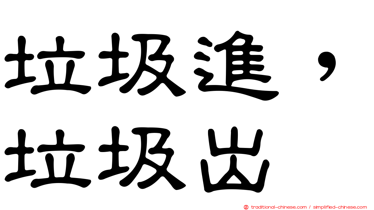 垃圾進，垃圾出