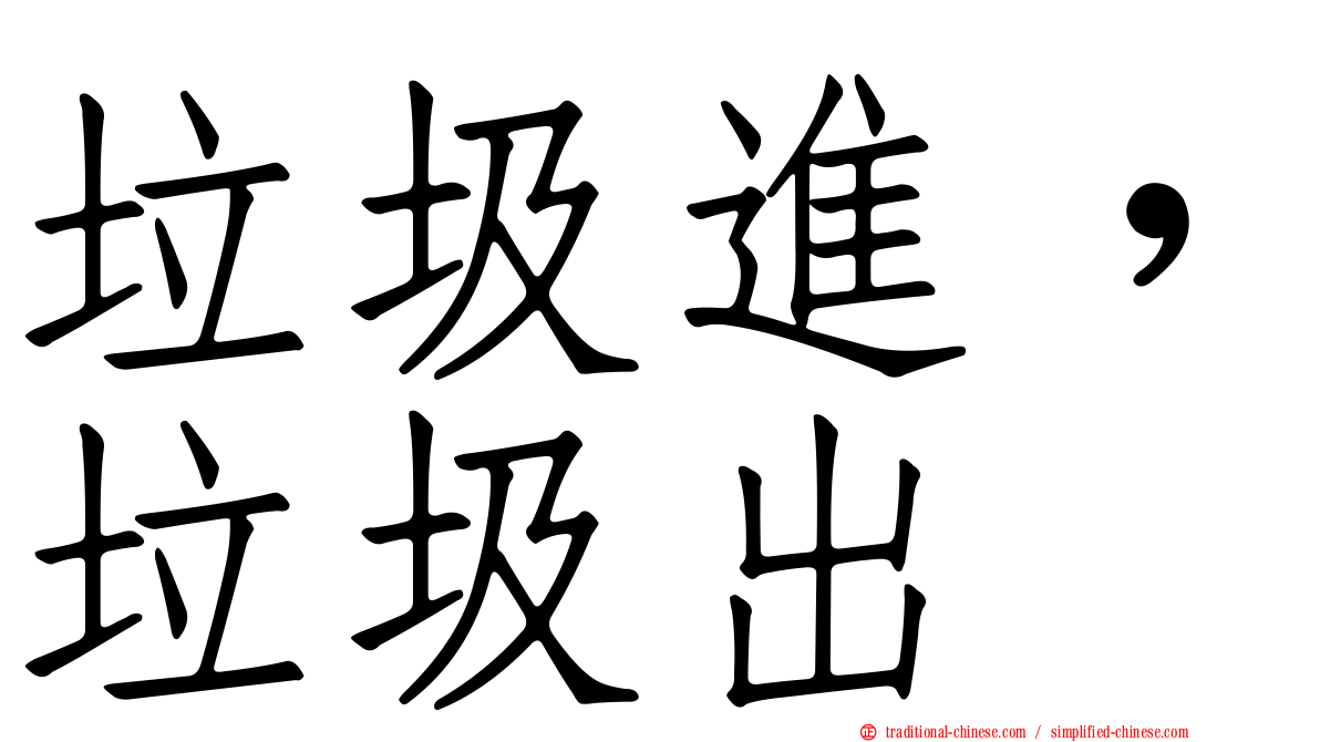 垃圾進，垃圾出