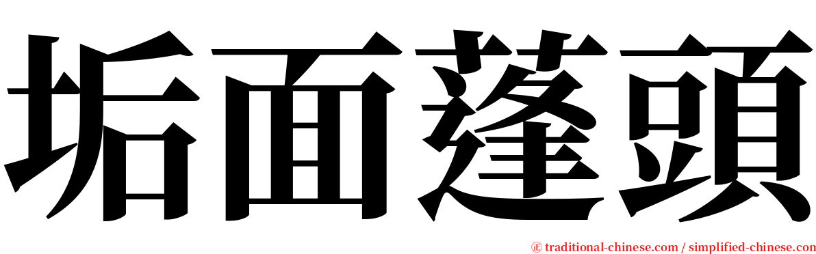 垢面蓬頭 serif font