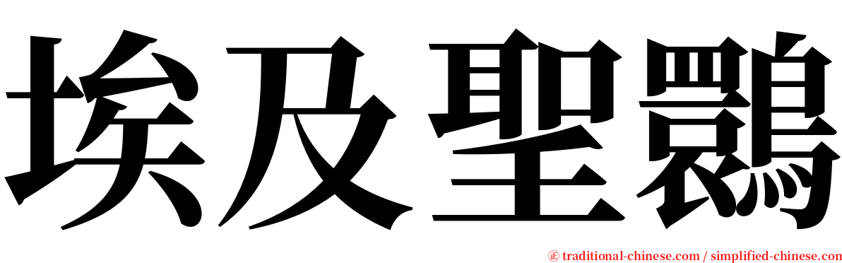 埃及聖䴉 serif font