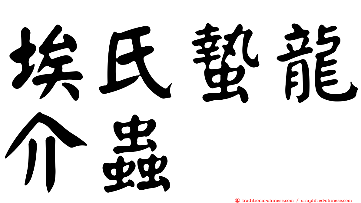 埃氏蟄龍介蟲