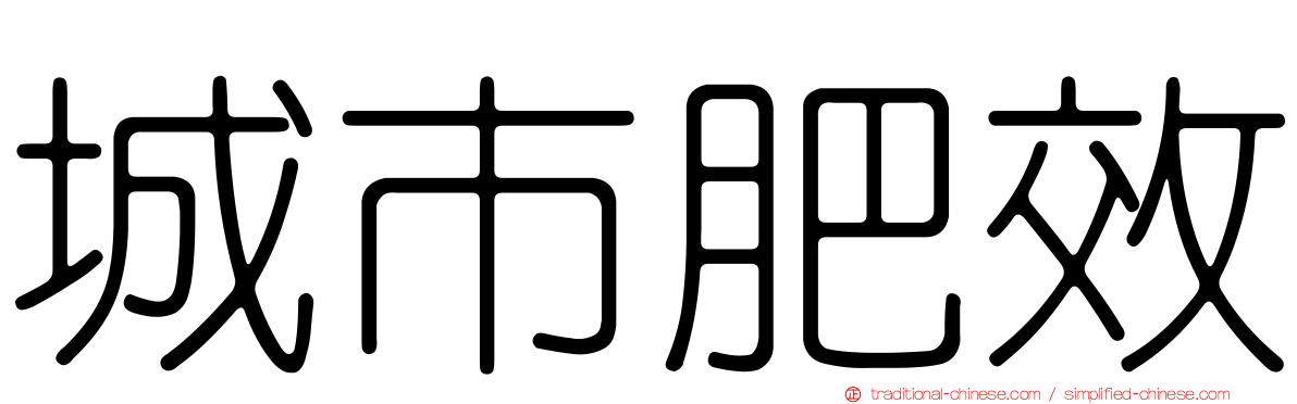 城市肥效