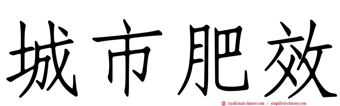 城市肥效