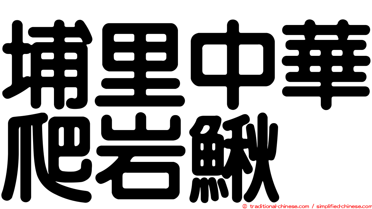 埔里中華爬岩鰍