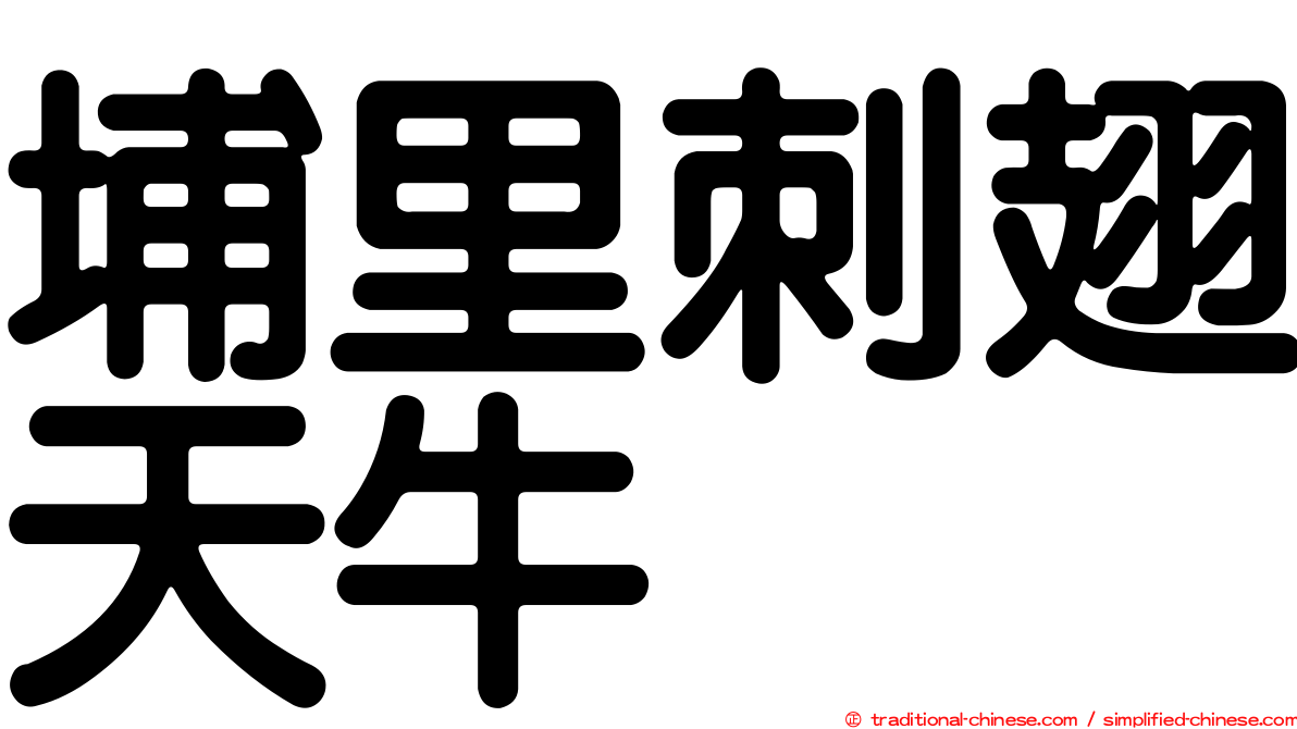 埔里刺翅天牛