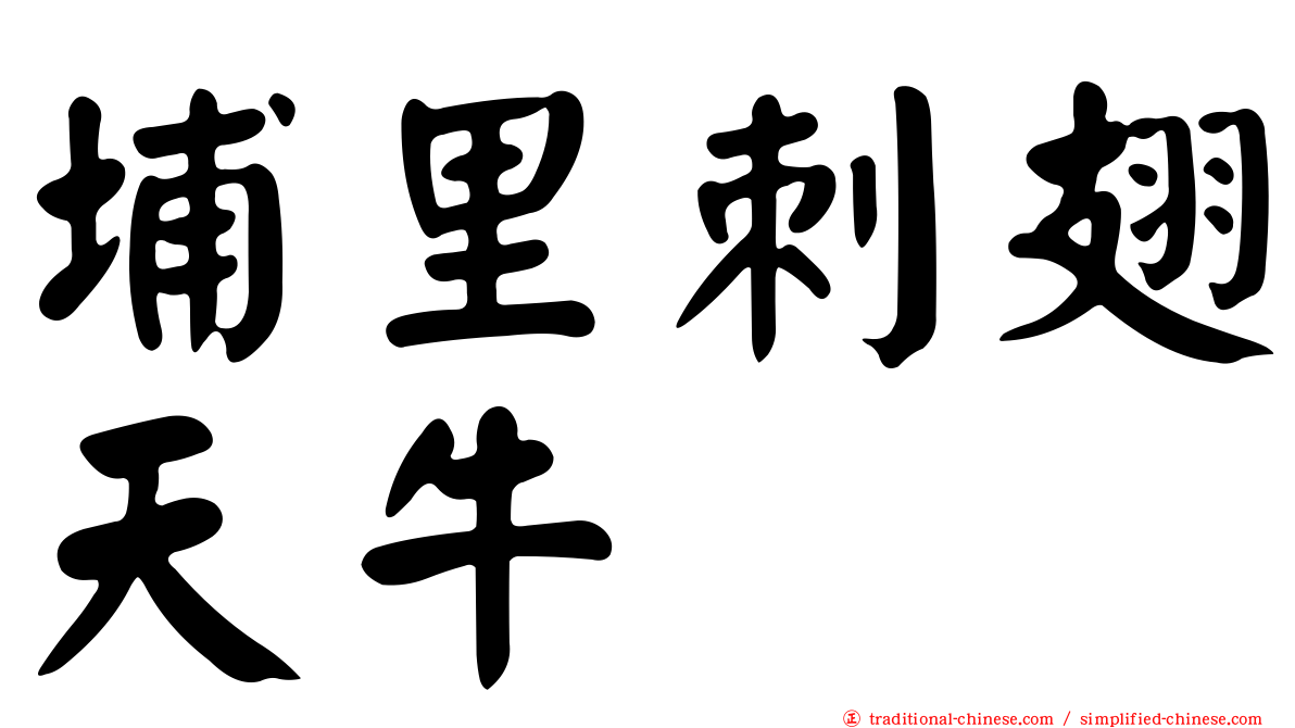 埔里刺翅天牛