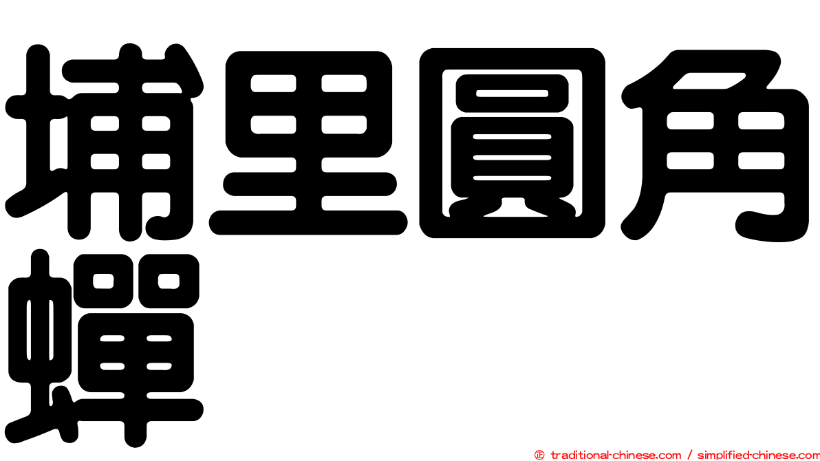 埔里圓角蟬