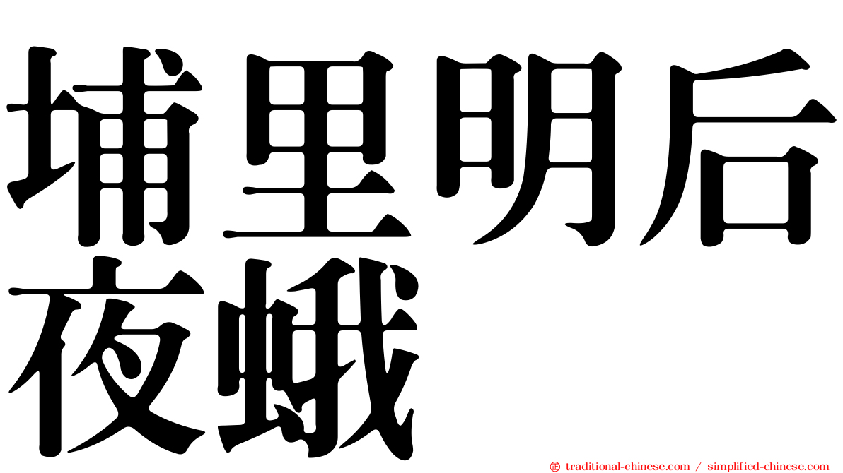 埔里明后夜蛾
