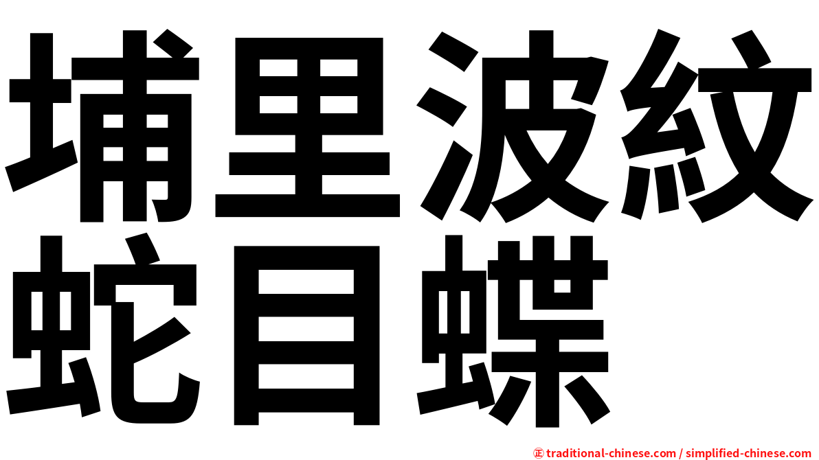 埔里波紋蛇目蝶
