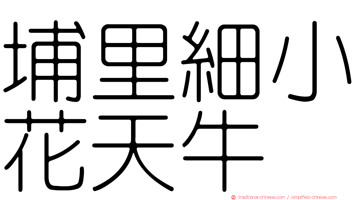 埔里細小花天牛